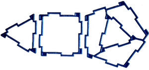 Klassensatz Klickies mit Dreiecken, Quadraten, Fünfecken und Sechsecken + einem Arbeitsheft
