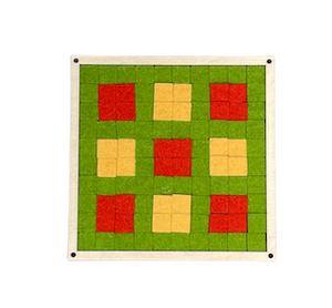 Klassensatz Pixelfilz Dreieck und Quadrat mit Rahmen und 4x4 verschiedenen Aufgabenheften (für beste 4. Klasse)