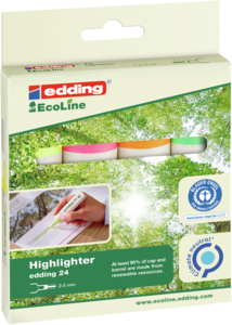 Klassensatz: edding 24 EcoLine Textmarker 4er-Set sortiert
